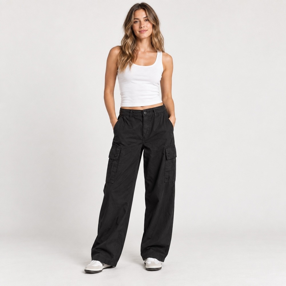 Urban Renewal Cargo Pants Womens 29 Green Grey Gorpcore Wide Leg Reworked NEW